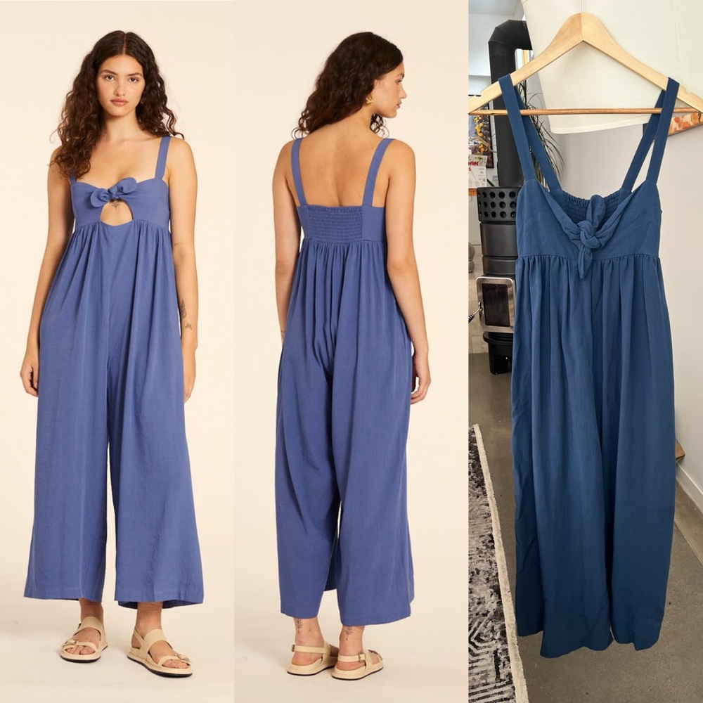 Pepaloves Blue Knotted Jumpsuit